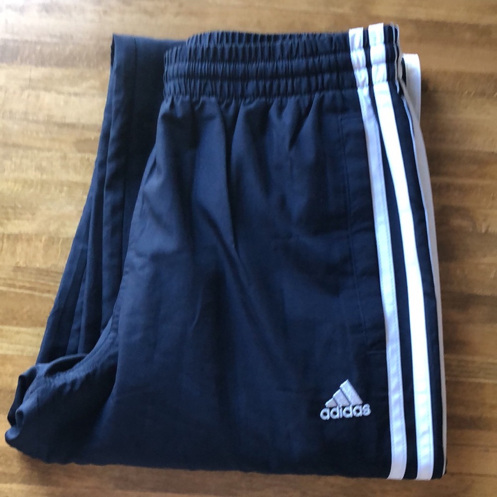 Black Adidas wind pants